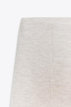 ZARA БРЮКИ-ПАЛАЦЦО ИЗ МЯГКОЙ ТКАНИ, БЕЖЕВЫЙ МЕЛАНЖ