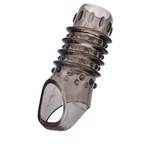 Открытая дымчатая насадка с точками и рёбрами ToyFa XLover - 11,5 см. (Цвет: дымчатый)