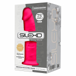 Розовый фаллоимитатор 19,2см на присоске SilexD Premium Silicone Dildo 7,5" Model 2