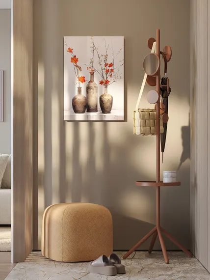 Вешалка напольная с полкой lingon, терракотовая