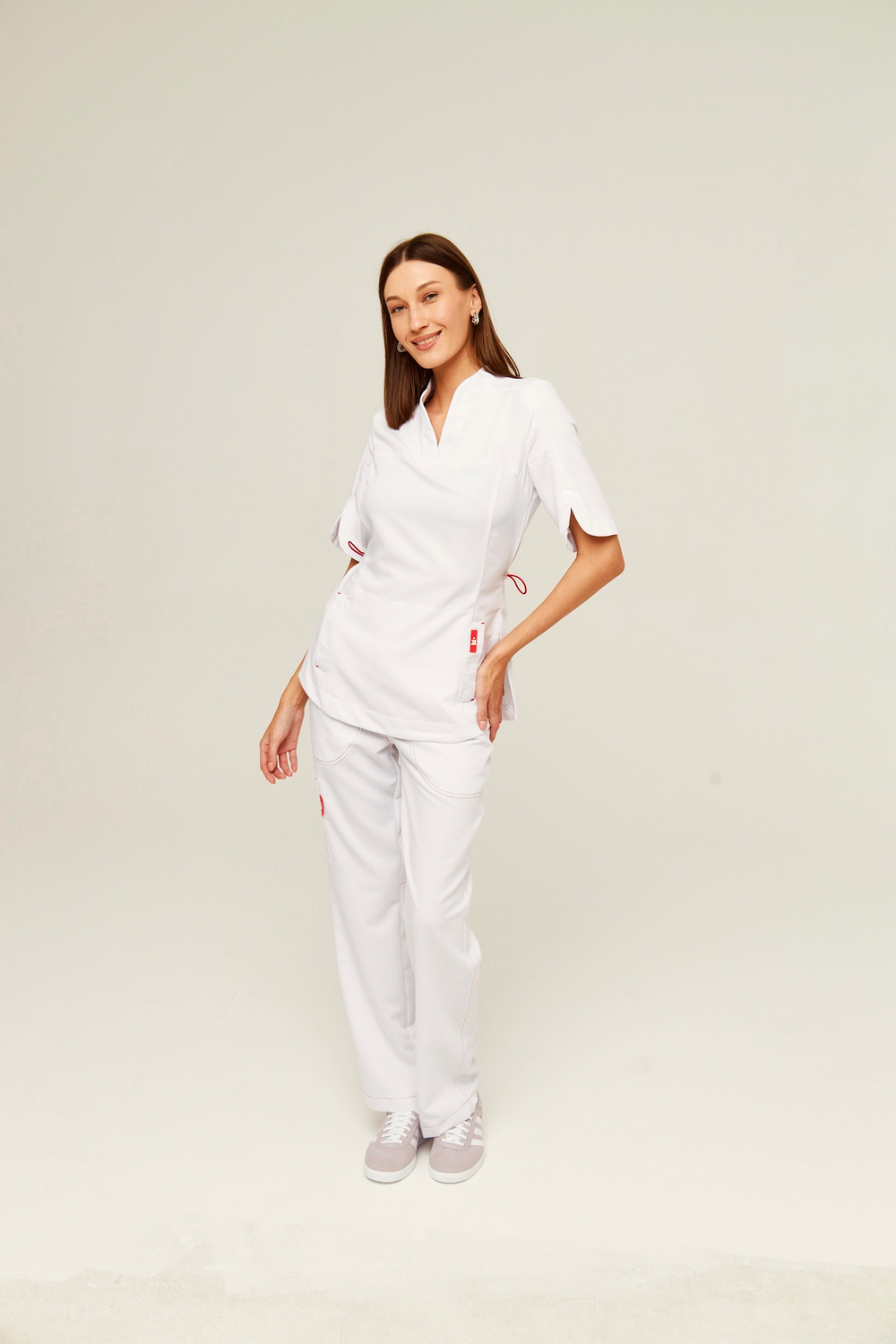 Топ медицинский женский Ньюлук, кремовый