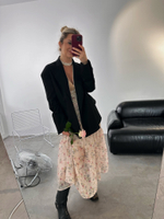 Юбка вуаль в бежевый цветок