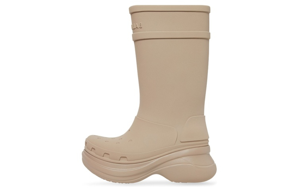 Balenciaga X Crocs Boot Beige Rubber Women"s