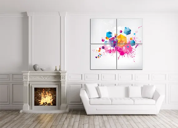 Модульная картина "Разноцветные фигуры"