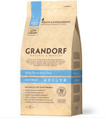 Grandorf Adult Indoor Сухой корм для домашних кошек с белой рыбой и бурым рисом, 2 кг
