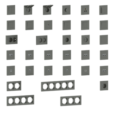 Рамка 4-я,  Wave матовый титан,  серия A07