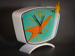 Настольные часы «Старт-61» 30×27 см — Mid-Century Modern и дух космической эры