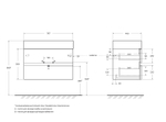 Тумба под раковину Cezares Molveno 46 80 MOLVENO 46-80-2C-SO-LG подвесная Legno Grigio