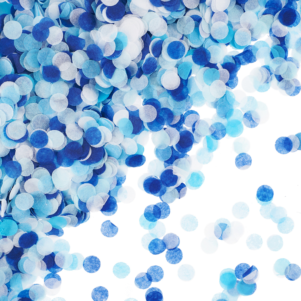 Конфетти Круги тишью ассор Голубое 10гр