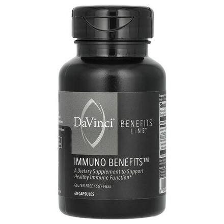 DaVinci Laboratories, Benefits Line, средство для укрепления иммунитета, 60 капсул