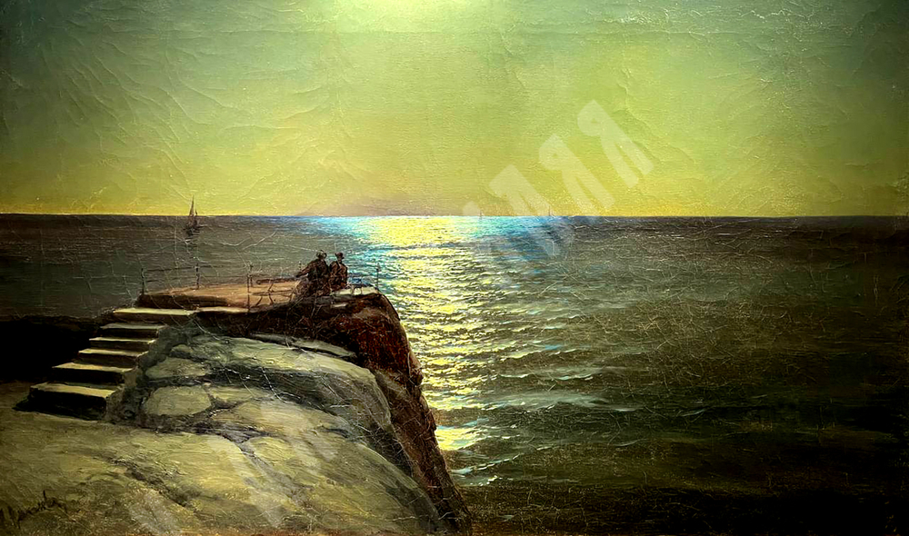 Вещилов К. А. (1878–1945). Лунный свет.  Холст, масло. Россия, 1910-е гг.