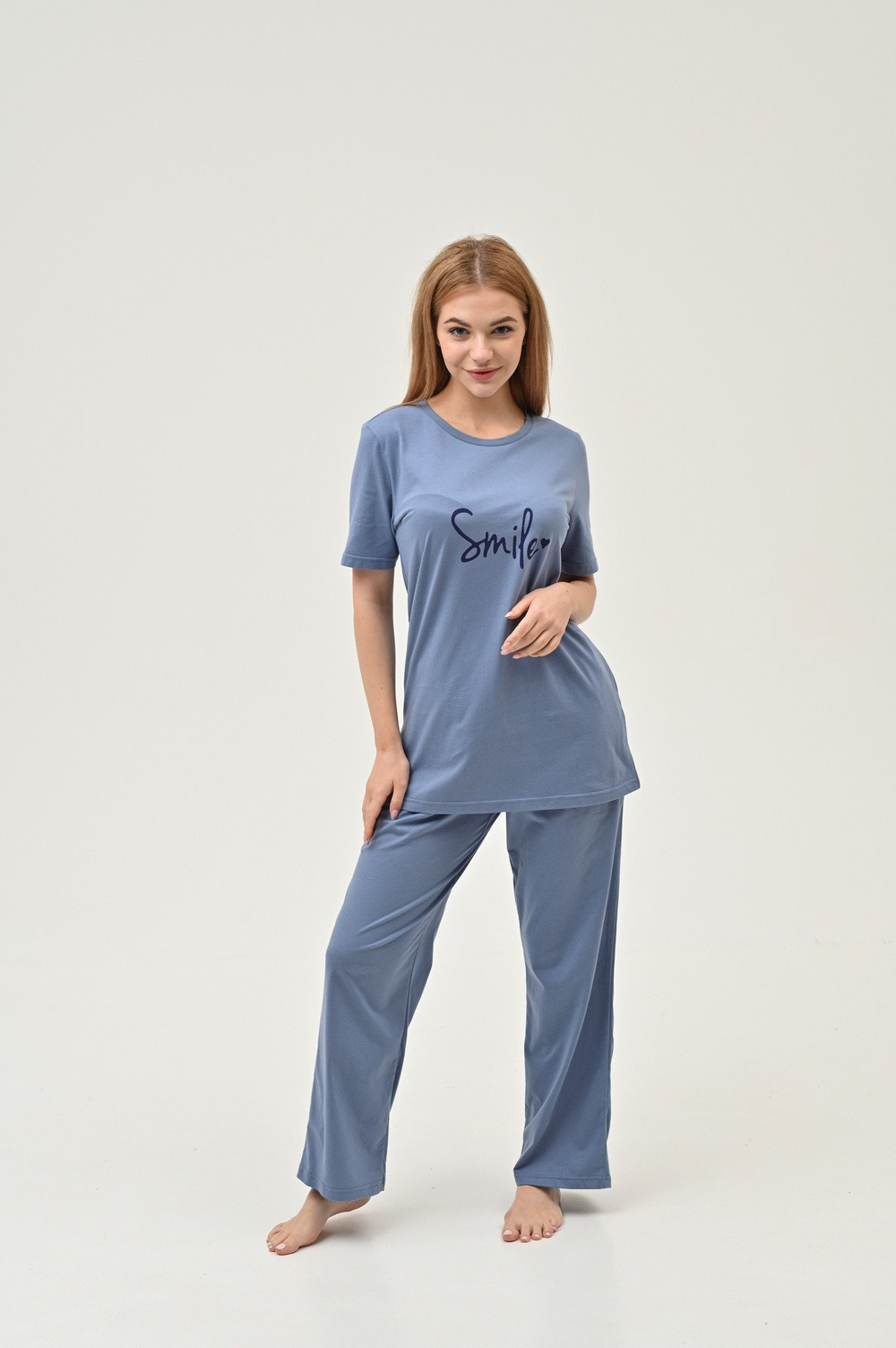 Брючная пижама Smile цвет голубой
