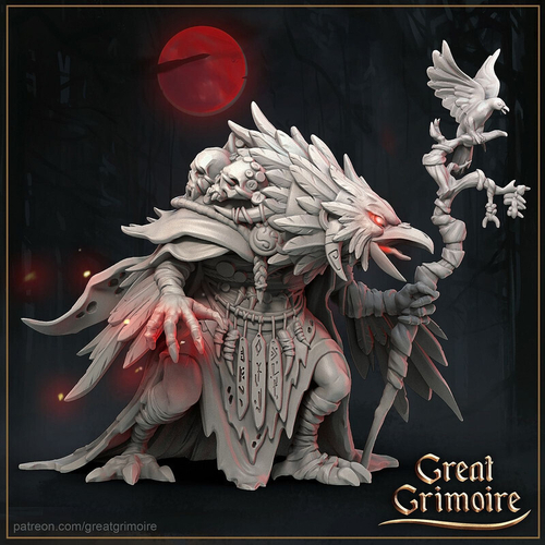 Кенку Аракокра Маг Волшебник Колдун Чародей миниатюра для dnd, днд, pathfinder, фентези, Настольная игра, НРИ, Варгейм, РПГ