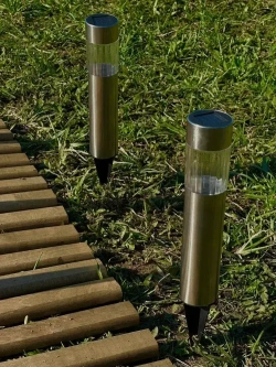 Садовые светильники на солнечных батареях набор, 4 шт. Фонарики садовые на солнечных батареях