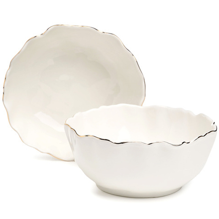 НАБОР САЛАТНИКОВ LEFARD "CHARM" 2 ШТ. 5*6 СМ 600 МЛ (С ЗОЛОТОЙ ЛИНИЕЙ)