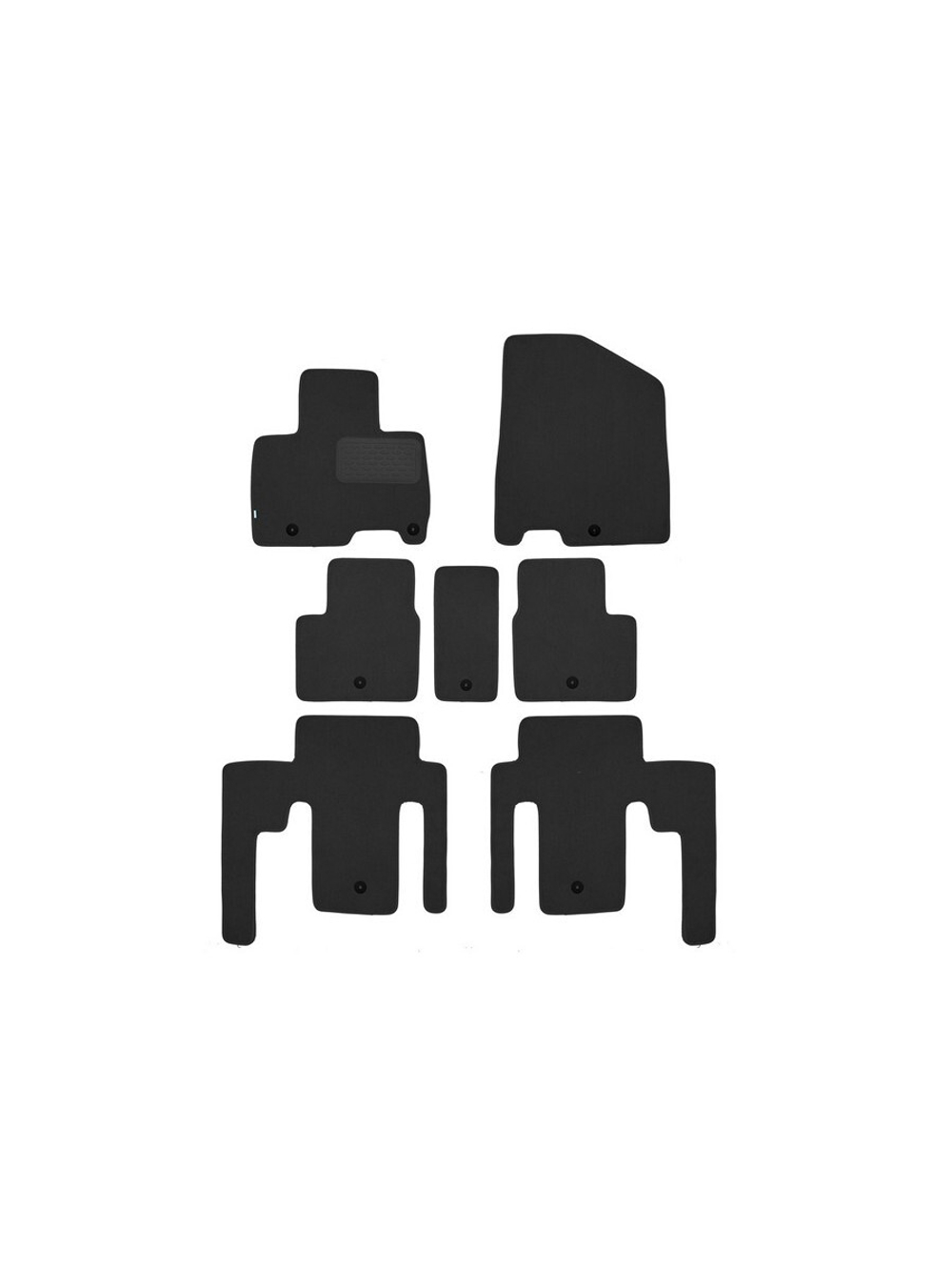 Коврики в салон для KIA Carnival 8 мест (кроме комплектации Premium+), 2020-, мв, 7шт.(текстиль) KLEVER0302506922110KH