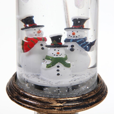 Сувенир с подсветкой Christmas «Свеча со снеговичками» 26 см (без музыки)
