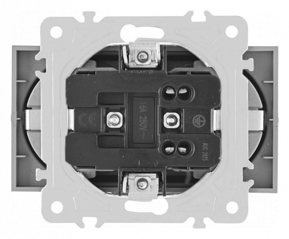 Розетка двойная с заземлением, без рамки Arte Milano am-203 203.40-2.black