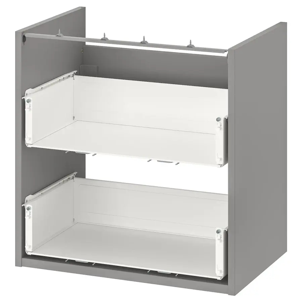 Каркас тумбы под умывальник - ENHET  IKEA/ ЭНХЕТ ИКЕА, 60x40x60 см, серый/белый