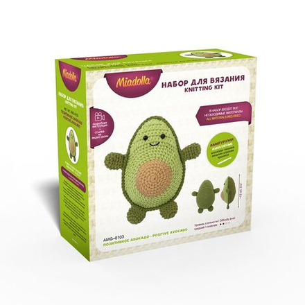Набор для вязания игрушки "Позитивное авокадо" 14+