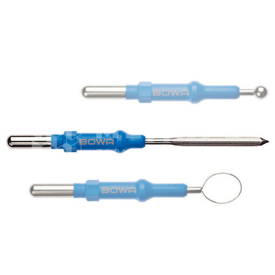 Электрод-площадка изогнутый монополярный BOWA 8x10 мм, прямой стержень 54 мм, разъем 4 мм