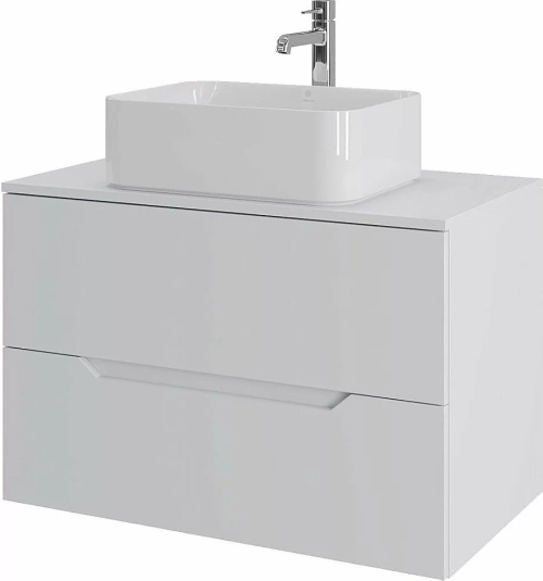 Тумба с раковиной Orange Line 80 Li-80TuwMDF+B02-460W белый