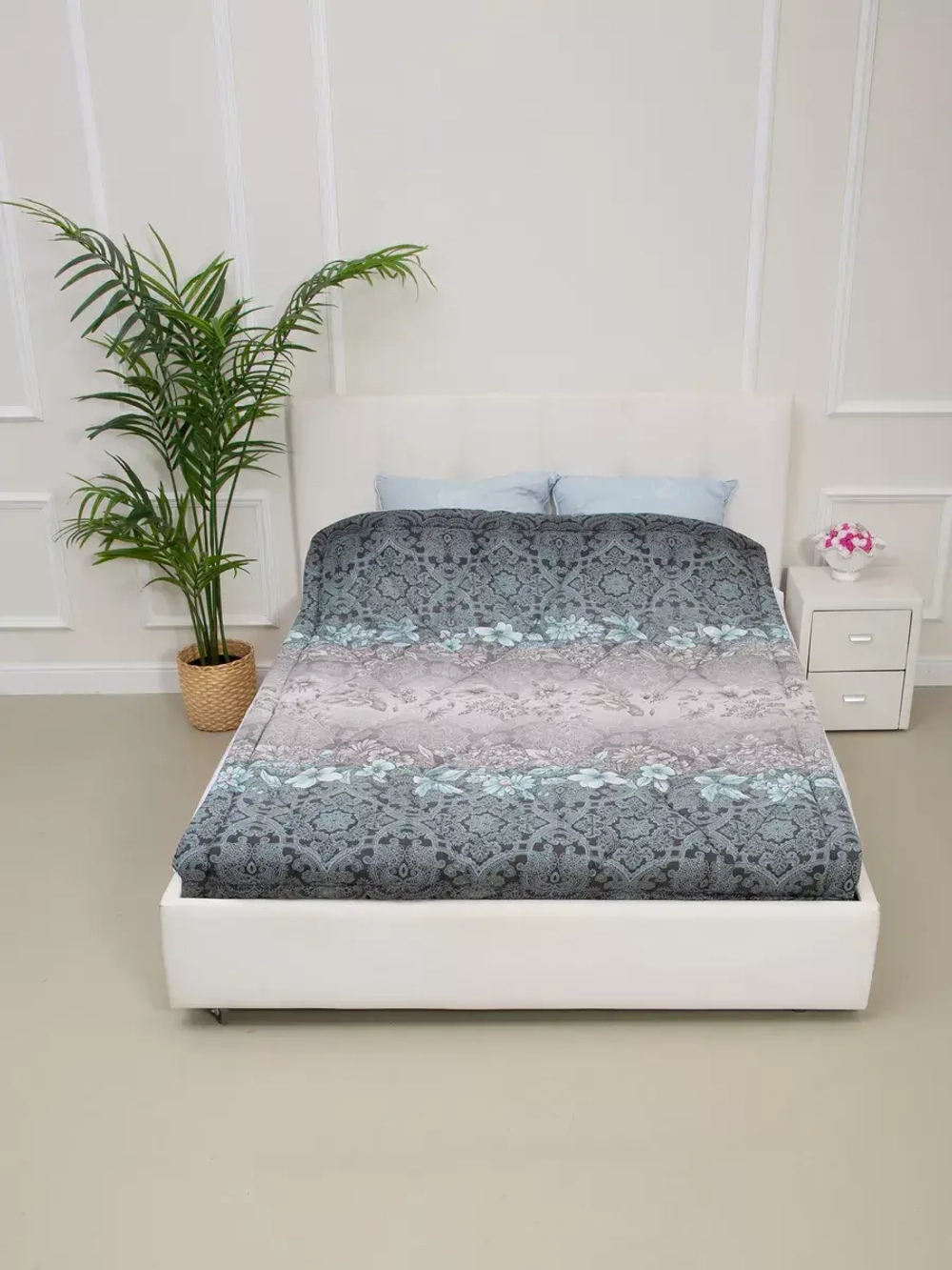 Одеяло 1.5 зимнее всесезонное утепленное лен хлопок