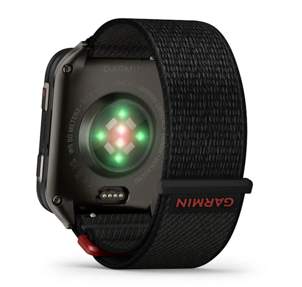Смарт-часы Garmin Venu X1 цвета мха, титан, Amoled, 51.2мм, зеленый браслет нейлон, 010-02980-03