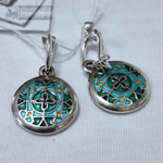 Серьги Ольгин крест (горячая эмаль)