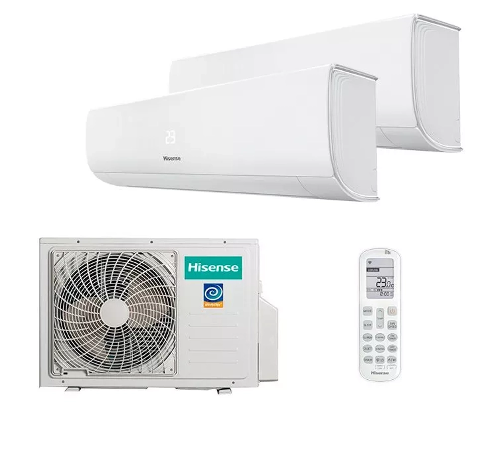 Мульти сплит-система Hisense на 2 комнаты (25+25 кв.м.) Zoom