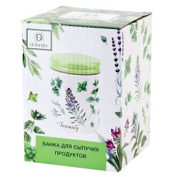 Банка для сыпучих продуктов " " 10*10*13см. v=630мл. (керамика)