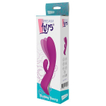 Фиолетовый вибратор с клиторальным отростком ROCKING BUNNY (Цвет: фиолетовый)