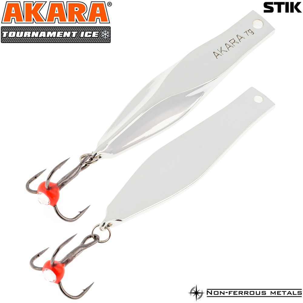 Блесна зимняя Akara Tournament Ice Stik 70 14 гр. SIL