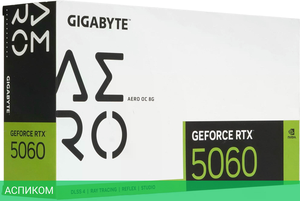 Видеокарта GigaByte GeForce RTX 5060 Aero OC 8G GDDR7 (GV-N5060AERO OC-8GD)