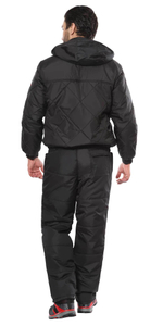 Куртка СИРИУС-ПРАГА-ЛЮКС короткая с капюшоном, черная