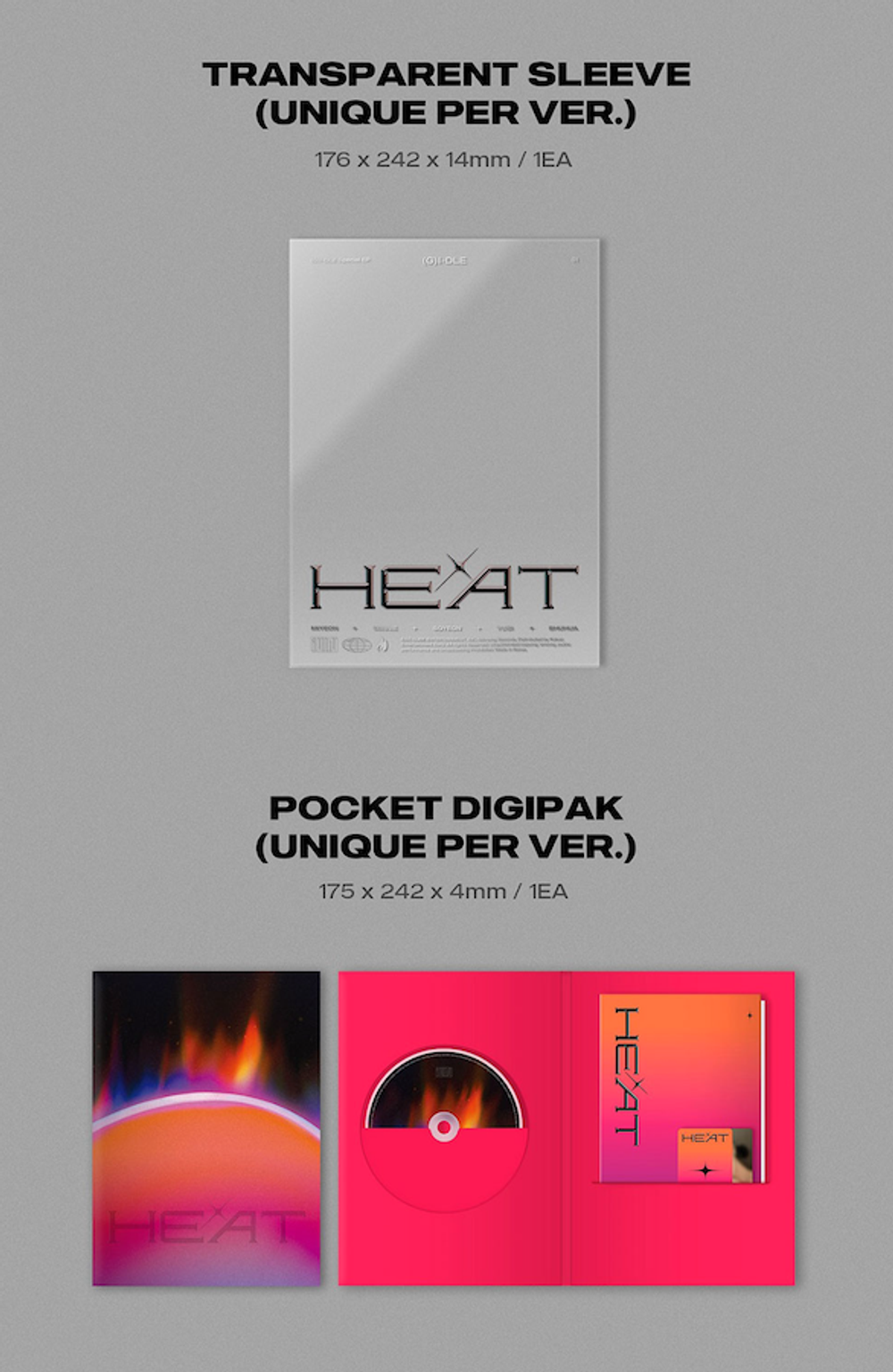 Альбом i-dle - HEAT (SLEEVE / BLAZE Ver.)