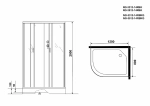 Душевая кабина Niagara Classic NG-3512-14BK 120х80