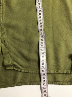 Рубашка свободного кроя, цвета хаки визуально из хлопка, маркировка 6, визуально на 46 размер