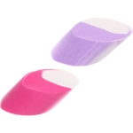 Спонжи для макияжа 2шт «ЭФФЕКТО», микс два цвета розовый и фиолетовый, 4*2см