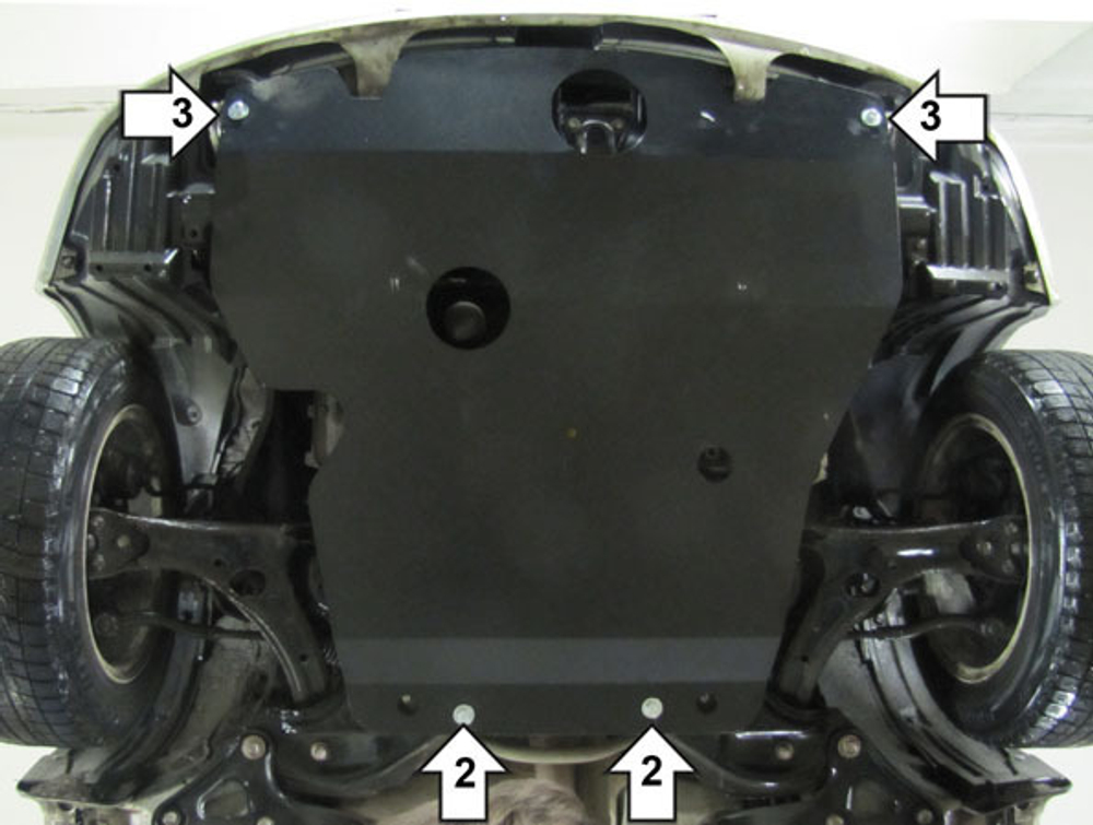 Защита картера Двигателя, КПП. 2 мм, Сталь. для Toyota Allion 2001-2007 MOTODOR.02561