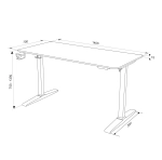 Стол игровой Knight KNIGHT TABLE T3 WD столешница МДФ орех каркас черный