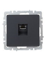 BRITE Розетка компьютерная RJ45 кат.5E РК10-БрГ графит IEK