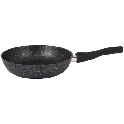 Сковорода 28*6,5см со съемной ручкой «Marble Induction» (темный мрамор) смти282а