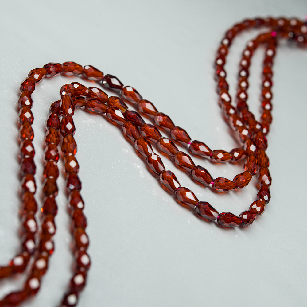 Фианиты, оттенок "Спессартин", бриолетт 4,4*6мм