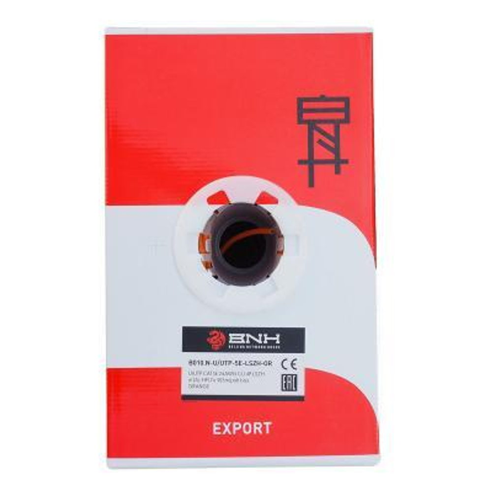 Кабель витая пара U/UTP 5e кат. 4 пары BNH B010.N-U/UTP-5E-LSZH-OR