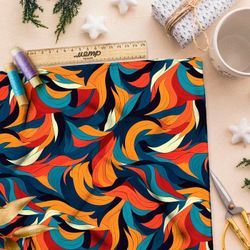 Ткань премиум шелк искусственный Армани волшебные волны