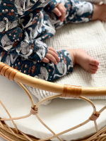 Комбинезон Mjölk Sleep and Play Лебеди, на манжетах