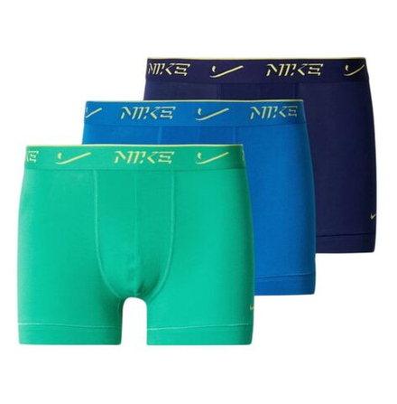 Боксерки теннисные Nike Essential Cotton Stretch Trunk 3P - green/brilliant blue/blue