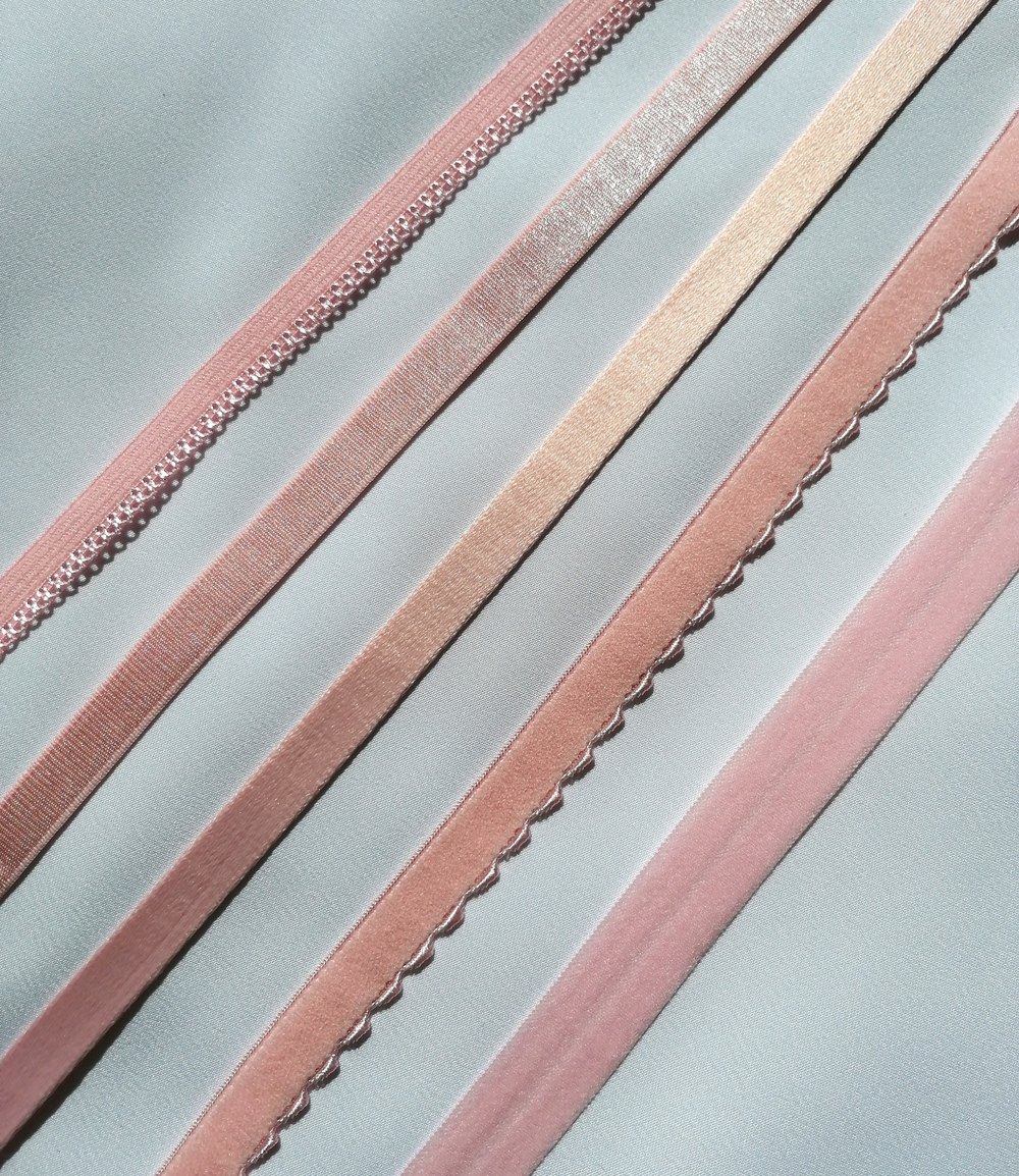 Бейка матовая нежно розовая 15 мм