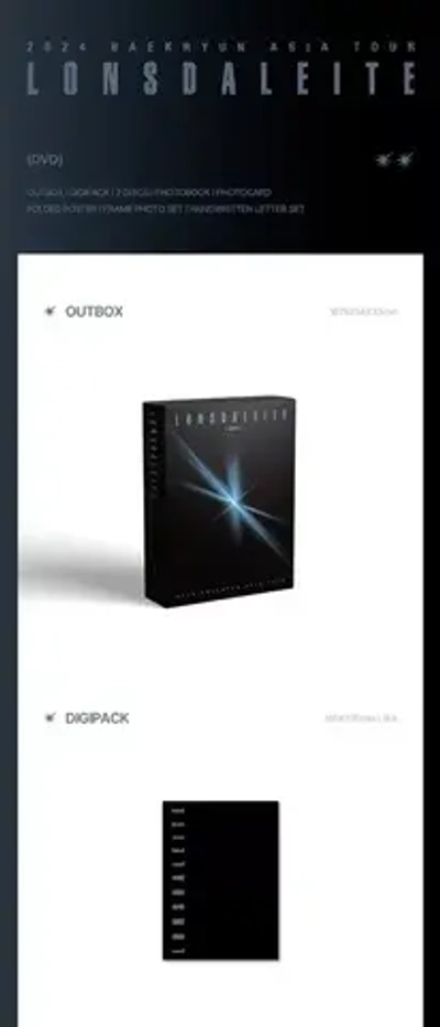 BAEKHYUN EXO - 2024 Asia Tour Lonsdaleite in Seoul DVD